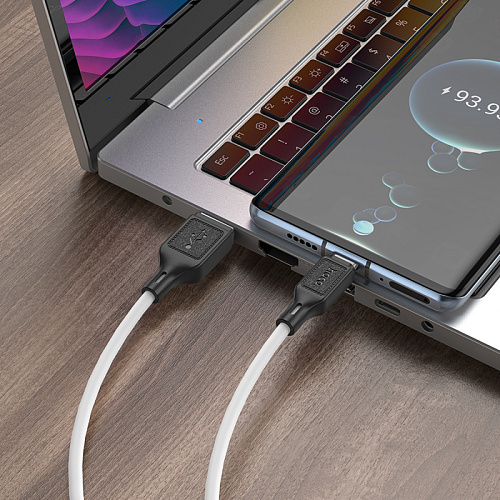 USB Кабель Type-C, HOCO, X90, 1м, силиконовый, белый