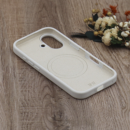 Чехол-накладка для iPhone 17, Silicon Case, магнитный (MagSafe), без лого, X-CASE, белый