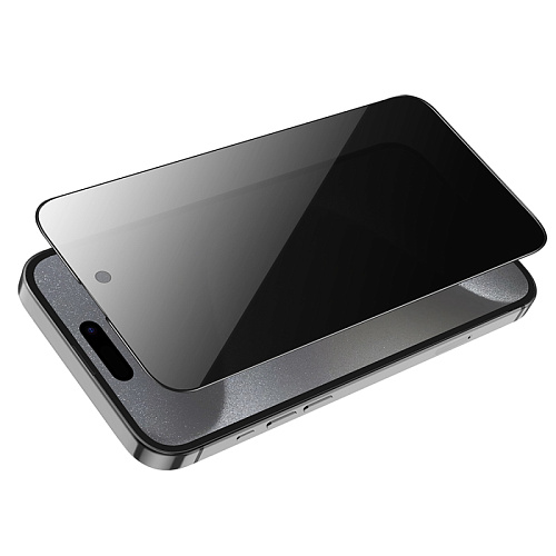 Защитное стекло для iPhone 15/16, G18 Plus, HOCO, Shield full screen anti-spy tempered glass, черное