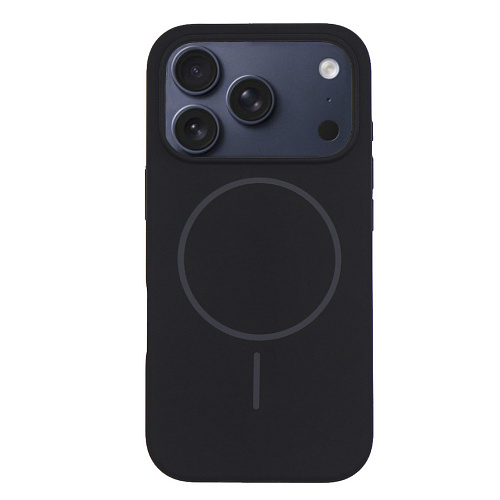 Чехол-накладка для iPhone 17 Pro, Silicon Case, магнитный (MagSafe), без лого, X-CASE, черный