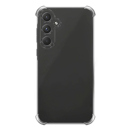 Чехол силиконовый для Samsung Galaxy S24 Plus, усиленные края, с защитой камеры, X-CASE, прозрачный