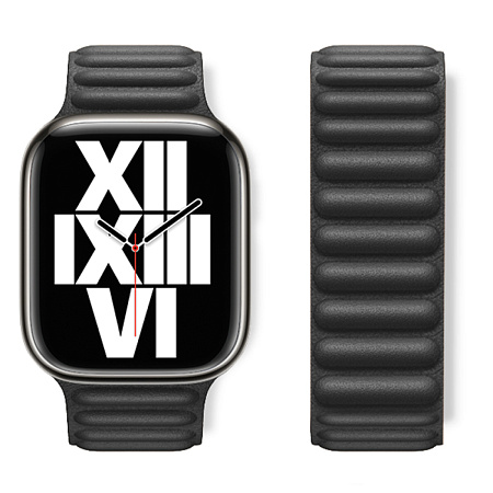 Ремешок на руку для Apple Watch 44/45/46/49 мм, HOCO, WA23, под кожу магнитный, черный