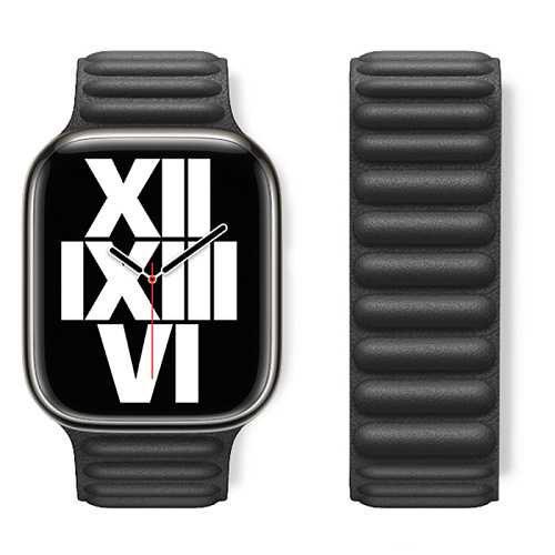 Ремешок на руку для Apple Watch 44/45/46/49 мм, HOCO, WA23, под кожу магнитный, черный