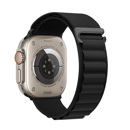 Ремешок на руку для Apple Watch 44/45/46/49 мм, HOCO, WA20, нейлоновый, черный