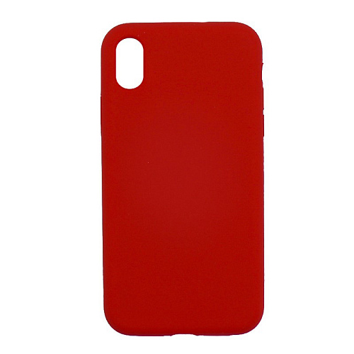 Чехол-накладка для iPhone X/XS, Silicon Case, бордовый