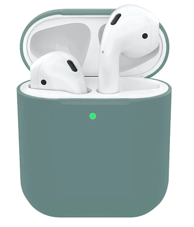 Чехол силиконовый для Airpods 1/Airpods 2 case, X-CASE, хвоя
