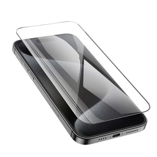 Защитное стекло для iPhone 15/16, G18, HOCO, Shield full screen HD tempered glass, черное