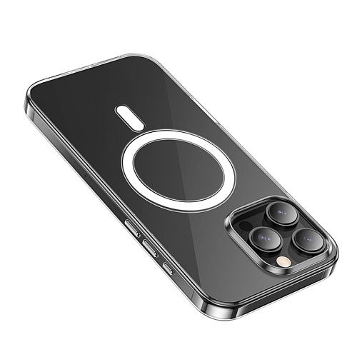 Чехол для iPhone 16 Pro, PC+TPU, Магнитный (MagSafe), AS4, HOCO, прозрачный