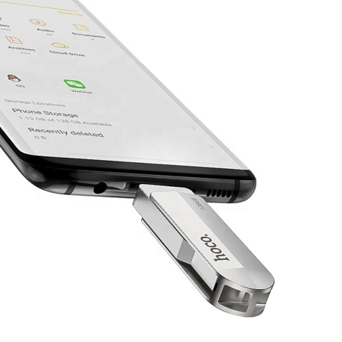 USB Flash Drive 128GB Smart Type-C (UD10) 2 в 1, скорость записи 15-30 МБ/С, скорость чтения 80-120МБ/С