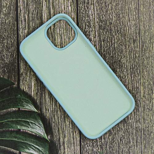 Чехол-накладка для iPhone 15, Silicon Case, магнитный (MagSafe), без лого, X-CASE, бирюзовый