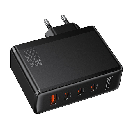 Сетевое зарядное устройство, 3 PD 65W/30W + 1 USB 18W (N85), HOCO, черный