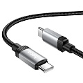 Кабель Type-C на Type-C, HOCO, X117, 1 метр, 60W, цвет черный