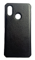 Чехол-накладка для Xiaomi Mi 8, под кожу черный