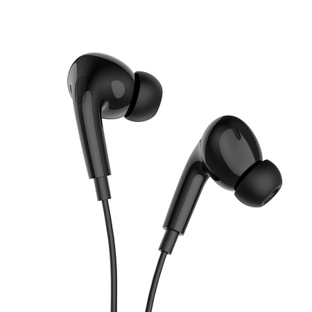 Проводные наушники M111 Pro, Lightning, HOCO, вакуумные, черный