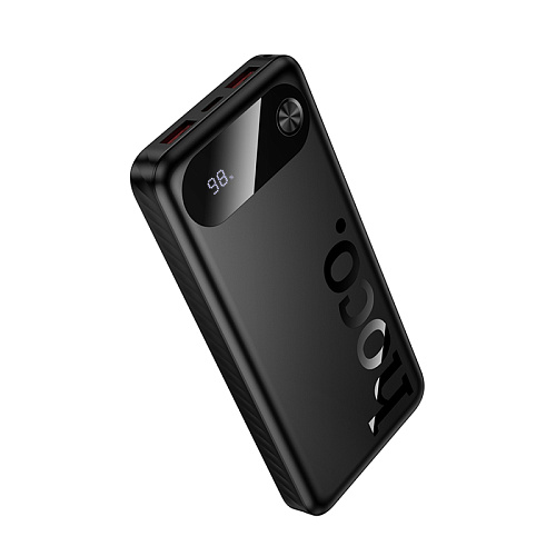 Универсальный Доп. Аккумулятор 10000mAh, J154, HOCO, выход: 2 USB (22.5), 1 PD (20W), черный