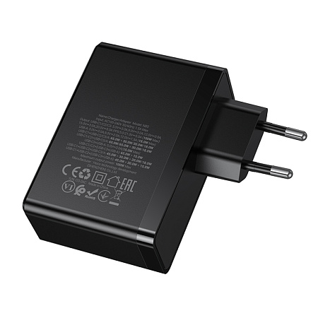 Сетевое зарядное устройство, 3 PD 65W/30W + 1 USB 18W (N85), HOCO, черный