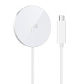 Беспроводное зарядное устройство, CW63, протокол быстрой зарядки Qi2, Type-C, белый