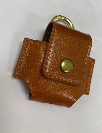 Чехол силиконовый для Airpods 1/Airpods 2 case, X-CASE, коричневый под кожу