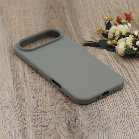 Чехол-накладка для iPhone 17 Air, Silicon Case, магнитный (MagSafe), без лого, X-CASE, серый