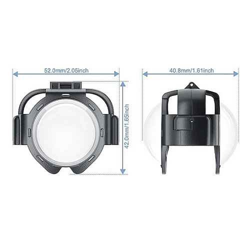 Защитное стекло для объективов экшн камеры Insta360 X5, защелкивающийся, PULUZ