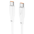 Кабель Type-C на Type-C, HOCO, X93, 1м, 100W, белый