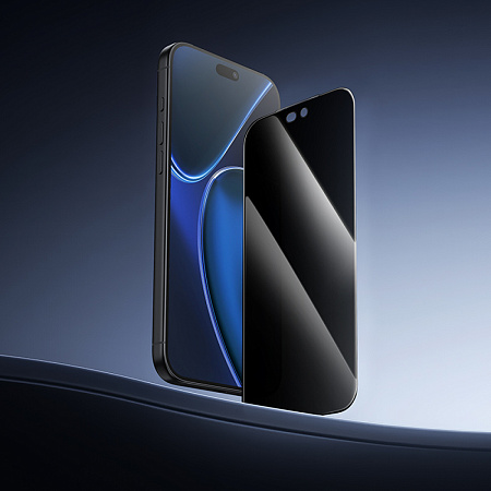 Защитное стекло для iPhone 18 Pro, G777 Plus, HOCO, anti-static, антишпион, черное
