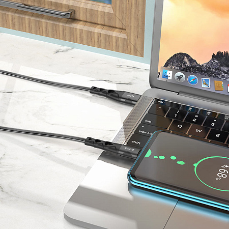 USB Кабель Type-C, HOCO, U105, 1.2м, черный