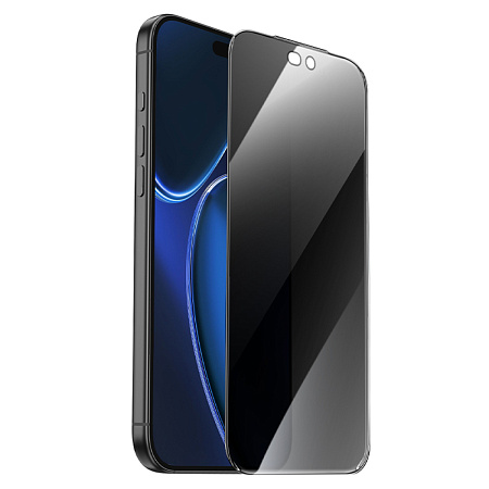 Защитное стекло для iPhone 18 Pro, G777 Plus, HOCO, anti-static, антишпион, черное