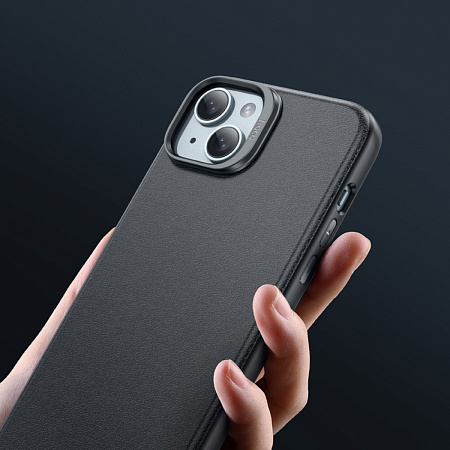 Чехол для iPhone 15, TPU+PU, Магнитный (MagSafe), AS8, HOCO, черный