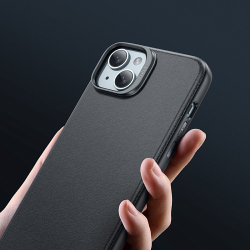 Чехол для iPhone 15, TPU+PU, Магнитный (MagSafe), AS8, HOCO, черный