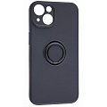 Чехол силиконовый для iPhone 14 (6.1), с держателем, с защитой камеры, X-CASE, черный