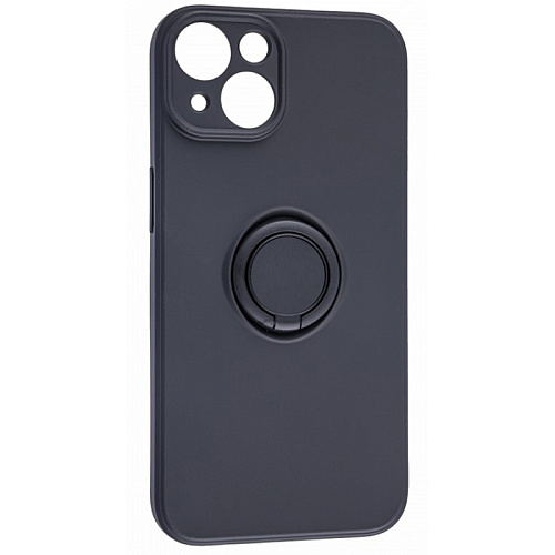 Чехол силиконовый для iPhone 14 (6.1), с держателем, с защитой камеры, X-CASE, черный