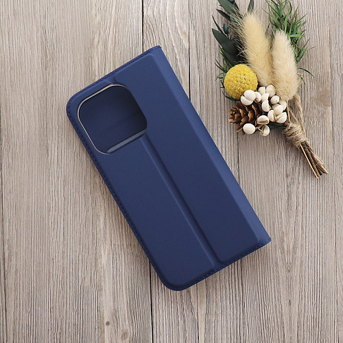 Чехол-книжка для iPhone 13 Pro, X-CASE, боковой, синий