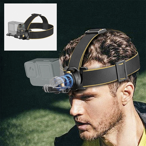 Магнитное быстроразъемное налобное крепление для GoPro и других экшн камер, PULUZ, черный