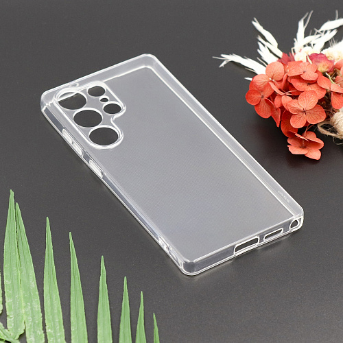 Чехол силиконовый для Samsung Galaxy S25 Ultra (5G), с защитой камеры, X-CASE, прозрачный