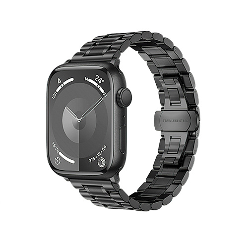 Ремешок на руку для Apple Watch 44/45/46/49 мм, HOCO, WA32, стальной, черный