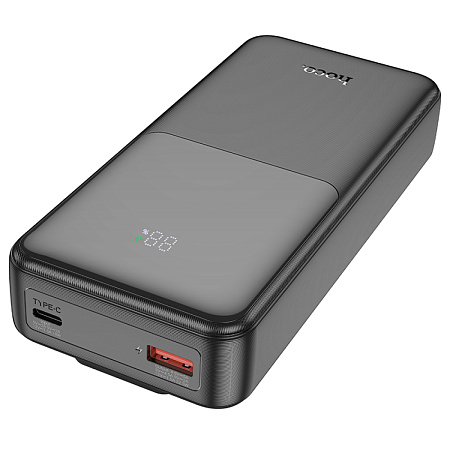 Универсальный Доп. Аккумулятор 20000mAh, J119A, HOCO, выход: 1 USB (22.5W)+кабель Type-C+кабель Lightning, черный