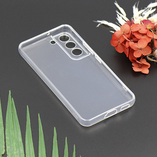 Чехол силиконовый для Samsung Galaxy S22, с защитой камеры X-CASE, прозрачный