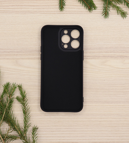 Чехол силиконовый для iPhone 12 Pro (6.1), с карманом для карты, с защитой камеры, X-CASE, черный