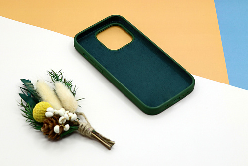 Чехол-накладка для iPhone 14 Pro, Silicon Case, без лого, сосновый лес