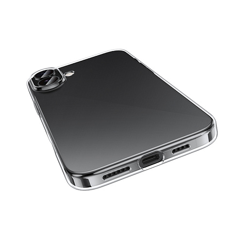Чехол силиконовый для iPhone 16, Light series TPU, HOCO, прозрачный