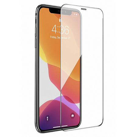 Защитное стекло на iPhone XR/11 (A34), HOCO, 9D large arc dustproof glass, черное