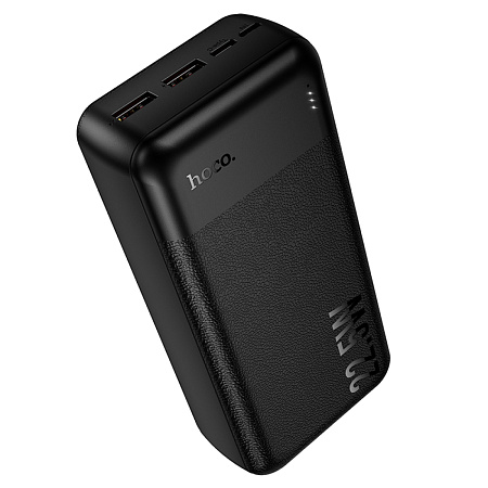 Универсальный Доп. Аккумулятор 30000mAh, J159B, HOCO, выход: 1 USB (22.5W), 1 PD (20W), черный