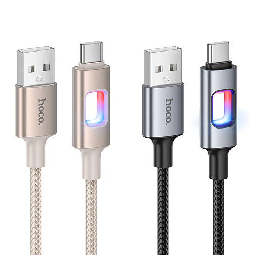 USB Кабель Type-C, HOCO, U144, 1.2 метра, цвет черный, ток до 3А