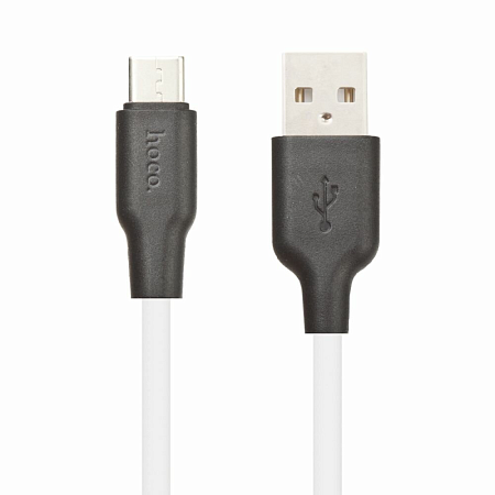USB Кабель Type-C, HOCO, X21 Plus, силиконовый, черно-белый
