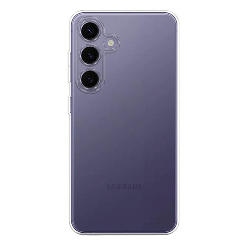 Чехол силиконовый для Samsung Galaxy S24, с защитой камеры, X-CASE, прозрачный