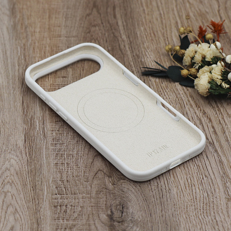 Чехол-накладка для iPhone 17 Air, Silicon Case, магнитный (MagSafe), без лого, X-CASE, белый