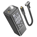 Автомобильный насос ZP7, HOCO, с аккумулятором (5000mAh, 2 колеса 205/55/R16 0-2.5Bar) и дисплеем, черный