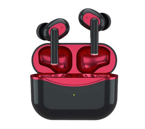 Беспроводные наушники P73 Max, вакуумные черные c красным