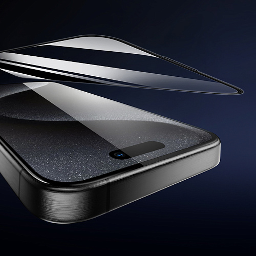 Защитное стекло для iPhone 15/16, A39, HOCO, Engraved 3D HD tempered glass 0.15mm, черное